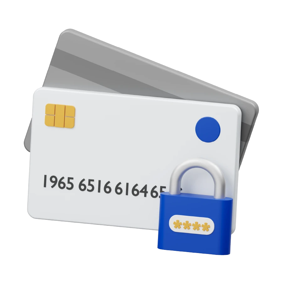 Ilustración de tarjetas y un candado