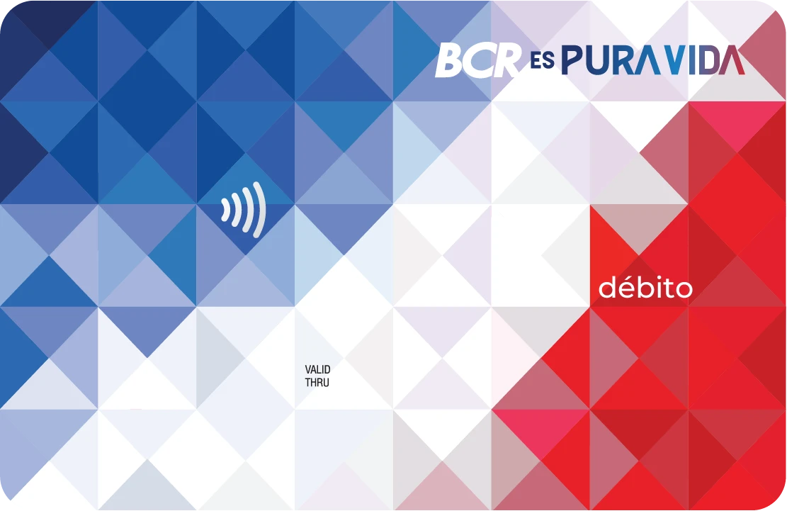 Tarjeta MasterCard de color blanco con azul