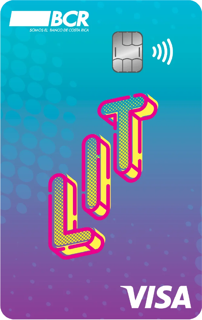 Tarjeta de color celeste con rosado