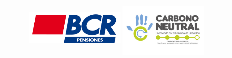 Logo de BCR Pensiones y Logo Carbono neutral