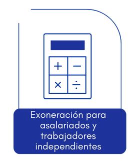Exoneración para asalariados y trabajadores independientes