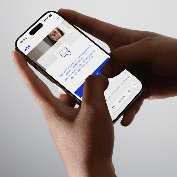Celular mostrando promoción Mastercard