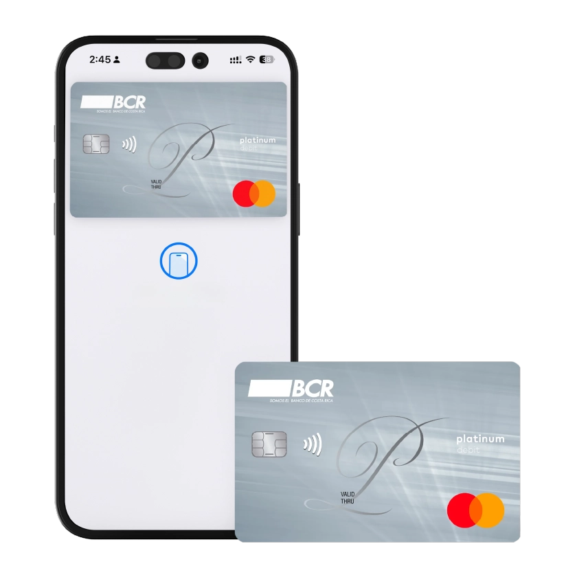 Tarjeta de débito Mastercard Platinum compatible con pagos digitales