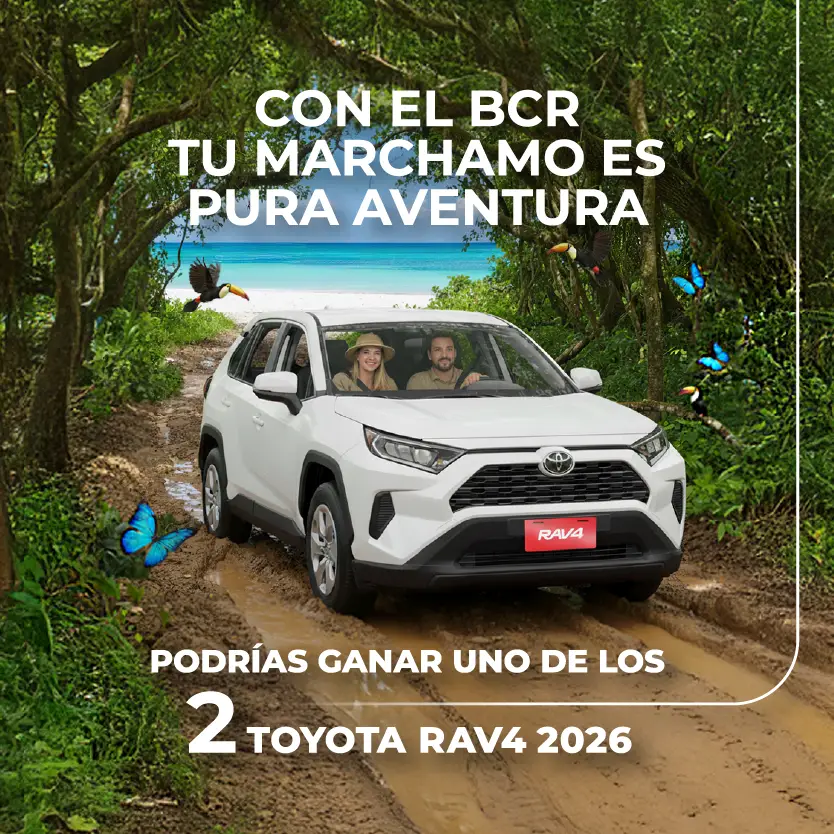 Con el BCR tu marchamo es pura aventura. Podrias ganar uno de los 2 Rav4 2026.